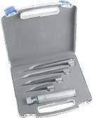 Ларингоскоп Міллер, набір з 4-х клинків прямих № 1, 2, 3, 4 та рукоятка, в футлярі Bio Tules Impex BTS-22-242.2